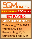 Shine Bitcoin Network Limited Project Status Button