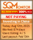Investing in China Project Status Button
