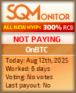 OnBTC Project Status Button
