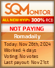 Romadaily HYIP Status Button