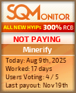 Minerify Project Status Button