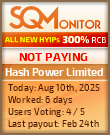 Hash Power Limited Project Status Button