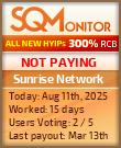 Sunrise Network Project Status Button