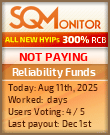 Reliability Funds Project Status Button