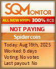 Spidercoin Project Status Button
