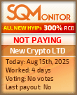 New Crypto LTD Project Status Button