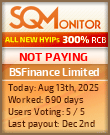 BSFinance Limited HYIP Status Button