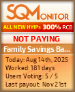 Family Savings Bank HYIP Status Button