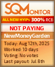 NewMoneyGarden HYIP Status Button