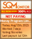 Money Program Limited Project Status Button