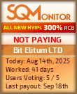 Bit Elitum LTD HYIP Status Button