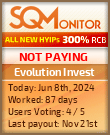 Evolution Invest HYIP Status Button