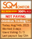 Onimbus Trading Limited HYIP Status Button