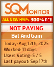 Bet And Gain HYIP Status Button