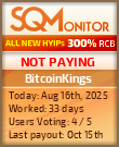 BitcoinKings HYIP Status Button