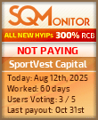 SportVest Capital HYIP Status Button