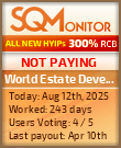 World Estate Development LTD HYIP Status Button