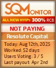 Resolute Capital HYIP Status Button