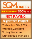 Algorithm Project HYIP Status Button
