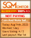 Coin And Note Sales Limited HYIP Status Button