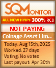 Coinage Asset Limited HYIP Status Button