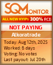 Alkoratrade HYIP Status Button