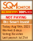 Btc-Smart-Invest HYIP Status Button