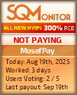 MosefPay HYIP Status Button