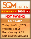 GoldWarz HYIP Status Button