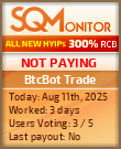 BtcBot Trade Project Status Button