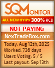 NexTradeBox.com Project Status Button