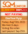 OneYearHyip Project Status Button