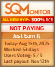 Just Earn It HYIP Status Button