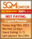 Crypto Phoenix HYIP Status Button