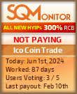 Ico Coin Trade HYIP Status Button