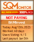 BitMInvest HYIP Status Button