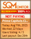 Prime Capitals Club HYIP Status Button