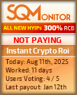 Instant Crypto Roi Project Status Button