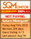 Saturn-Mining.net HYIP Status Button