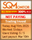 Trading Invest HYIP Status Button