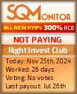 Right Invest Club HYIP Status Button