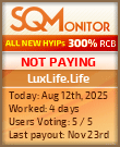 LuxLife.Life HYIP Status Button