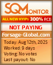 Forsage-Global.com HYIP Status Button