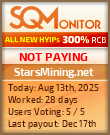 StarsMining.net HYIP Status Button