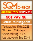 Venus-Mining.com Project Status Button