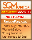 UniquePlay.club Project Status Button