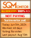 Surinvestor.net HYIP Status Button