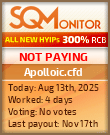 Apolloic.cfd HYIP Status Button