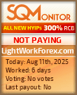 LightWorkForex.com Project Status Button