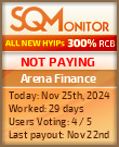 Arena Finance Project Status Button